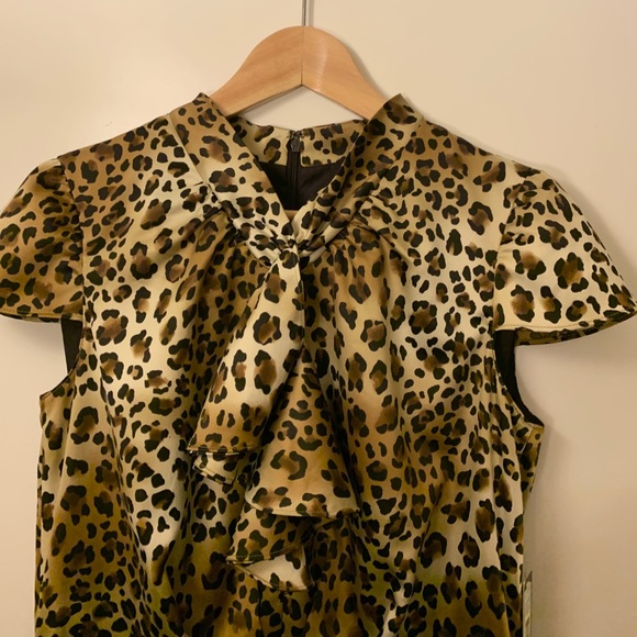 NWT Tahari ASL Cheetah Print Dress SIZE 6 - Picture 2 of 6